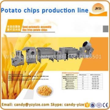 Small scale semi-automatic potato chips production line , industrial potato chips making machine