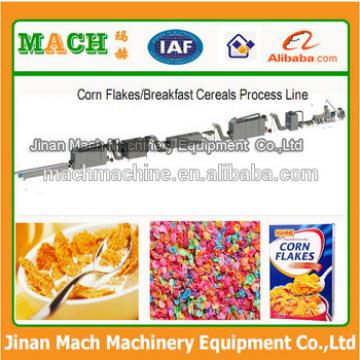 China automatic breakfast cereal corn flakes making machine, corn flakes processing line