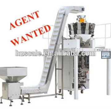 Automatic combination multihead weigher for vertical form fill seal packaging machine