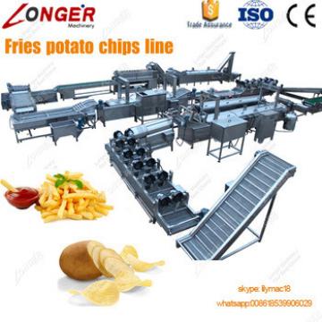 Sweet Potato Crisp Surgeler Chip Frying Machinery Potato Chips Making Machine Price Frozen French Fries Production Line For Sale
