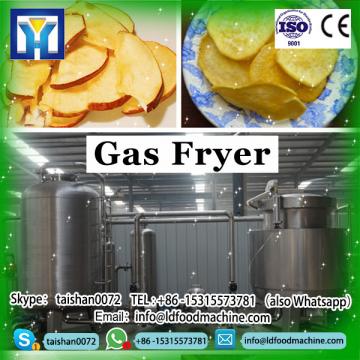 1 tanks 2 baskets Gas fryer with oil-drain valve HY-74