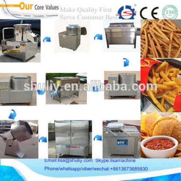 Excellent quality full automatic potato chips production line/fresh potato chips making machine/frozen french fries maker