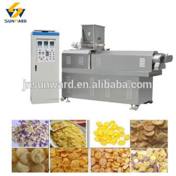 Shandong Automatic Small Breakfast Cereal Production Line Puff Snack Food Making Extruder Corn Flakes Machinery Machine Price