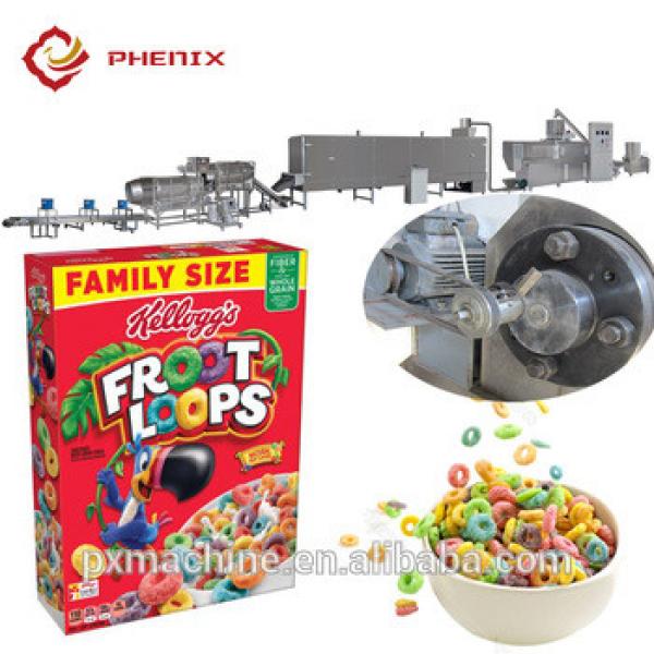 automatic cereal breakfast corn flakes snack food making extruder machine