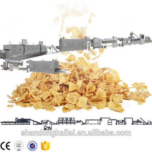 Full automatic China small breakfast cereal production line corn flakes making machine price snack food machinery equipment