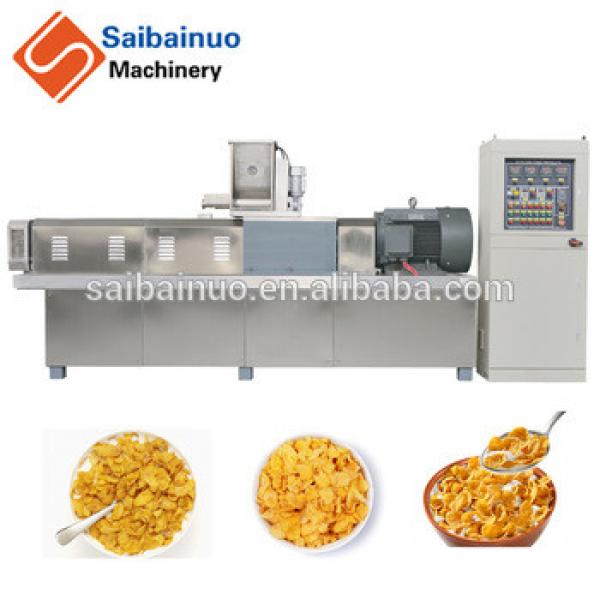 High quality breakfast cereals corn flakes extruder making machine