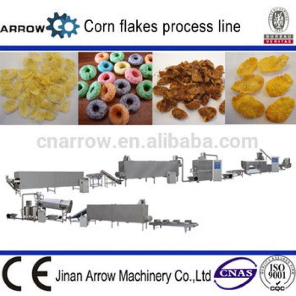 Double screw extruded breakfast cereal corn flakes making machine
