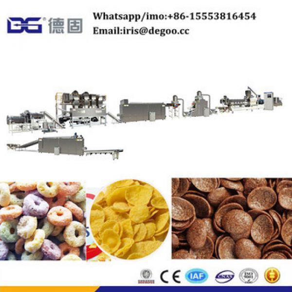 Choco curved coco pic chips corn flakes grain cereal breakfast maker extruder snacks machine line plant China supplier machine