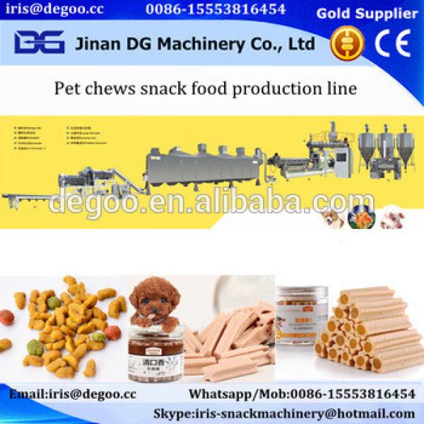 Jinan DG Pet food /Dog treats chews snack food extruding equipment /production line