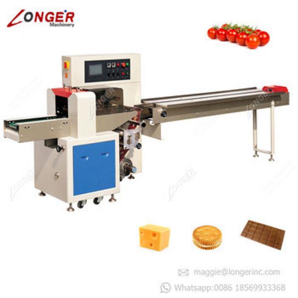 Fully Automatic Flow Chocolate Bar Pillow Pack Sponge Puff Pastry Packaging Machine Muffin Puff Wrapping Machine