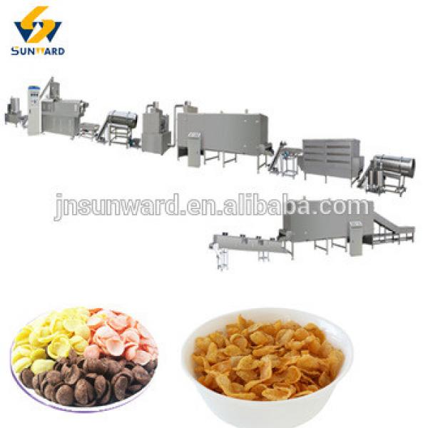 Automatic extrusion nutritional corn flakes processing line,plant , breakfast cereal machine on hot sale