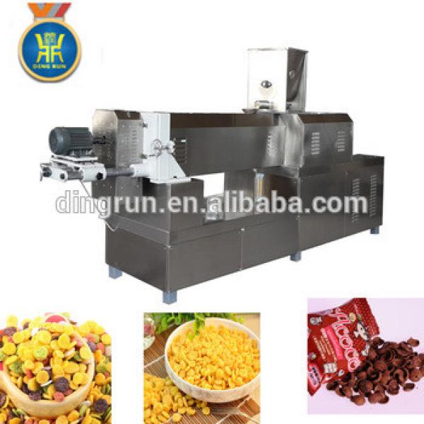 extruded snack chips extruder machine cereal corn flakes line