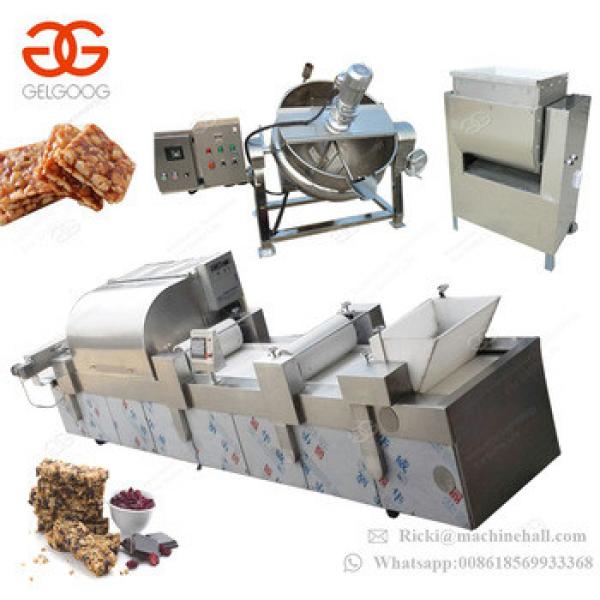 Automatic Energy Bar Chikki Peanut Candy Cutting Making Machinery Cereal Bar Production Line