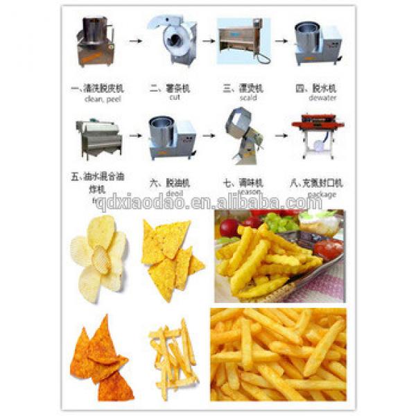 electric potato chips processing line, frozen french fries, potato chips making machine line
