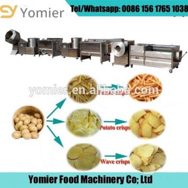 50kg/h Fried Potato Chips Production Line / French Fries Making Machine /Wave Potato Chips Processing Machines