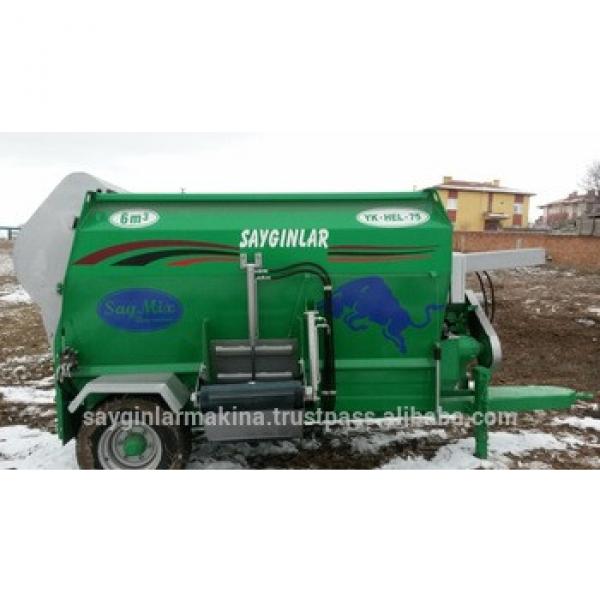 High Quality From Turkey Animal Feed pellet Machine 6m3 Feed Mixer Wagon Horizantal
