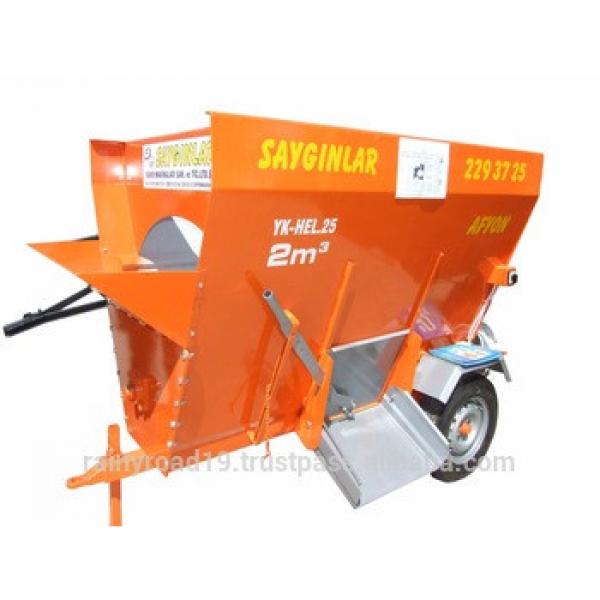 HORIZANTAL SINGLE AUGER TRACTOR PTO AND ELECTRIC 2m3 FEED MIXER WAGON animal feed machinery
