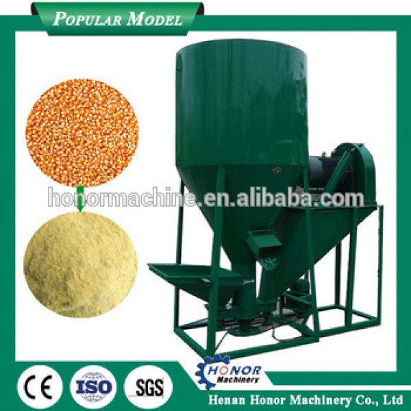 combined animal feed crusher and mixer machine 1ton/hour