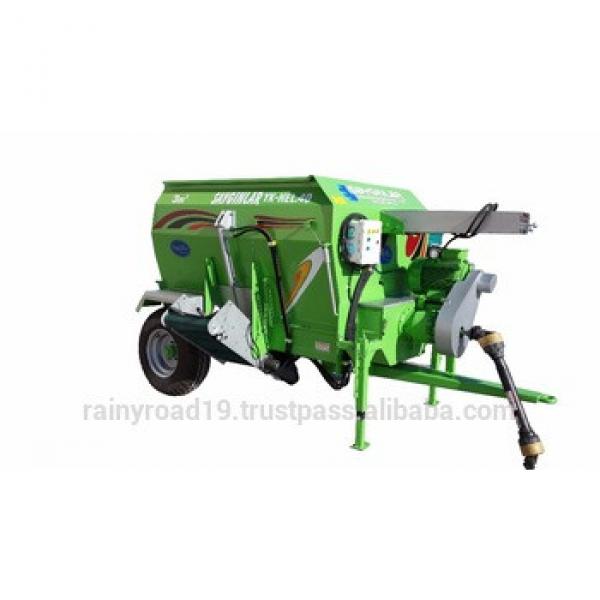 TRACTOR PTO POWERED Animal Feed Processing Machine FROM TURKEY 3m3 FEED MIXER WAGON HORIZANTAL AUGER